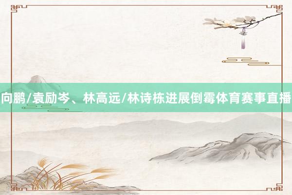 向鹏/袁励岑、林高远/林诗栋进展倒霉体育赛事直播