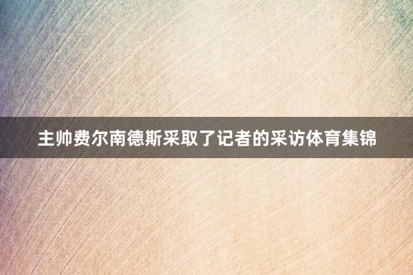 主帅费尔南德斯采取了记者的采访体育集锦