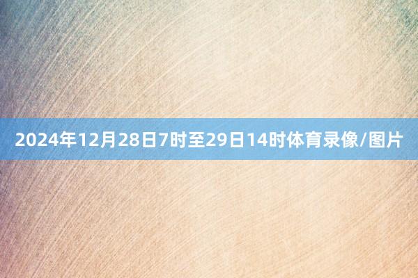 2024年12月28日7时至29日14时体育录像/图片