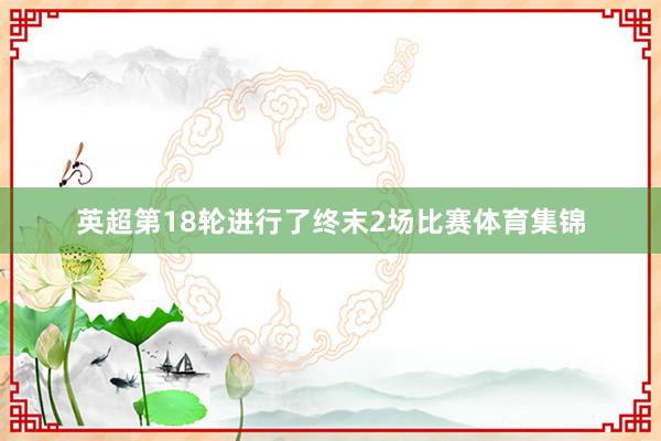 英超第18轮进行了终末2场比赛体育集锦