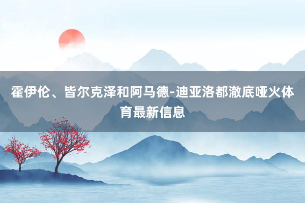 霍伊伦、皆尔克泽和阿马德-迪亚洛都澈底哑火体育最新信息