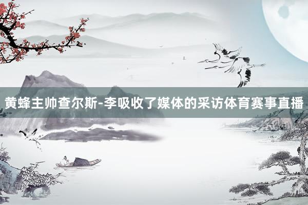 黄蜂主帅查尔斯-李吸收了媒体的采访体育赛事直播