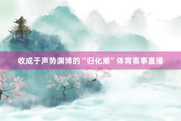 收成于声势渊博的“归化潮”体育赛事直播