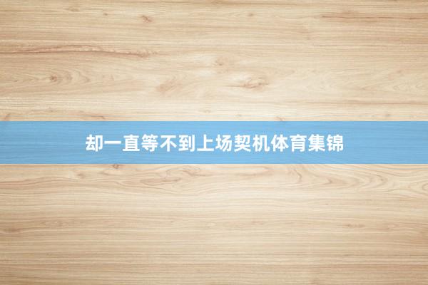 却一直等不到上场契机体育集锦