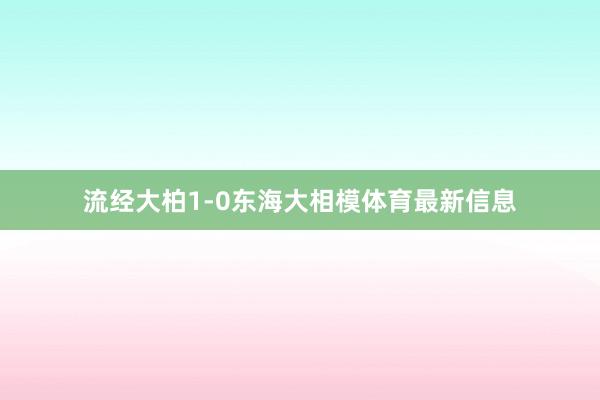 流经大柏1-0东海大相模体育最新信息