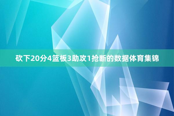 砍下20分4篮板3助攻1抢断的数据体育集锦