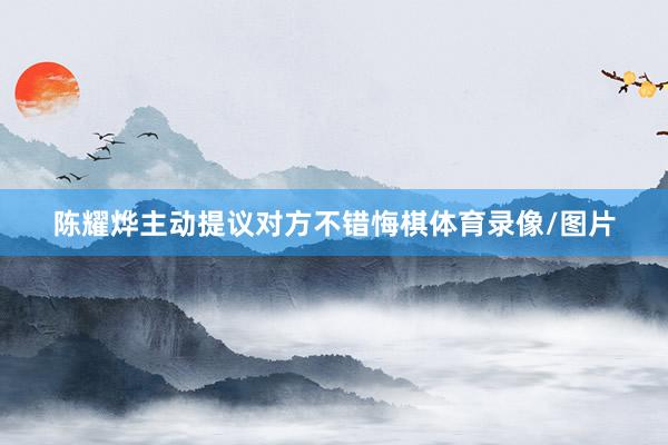 陈耀烨主动提议对方不错悔棋体育录像/图片