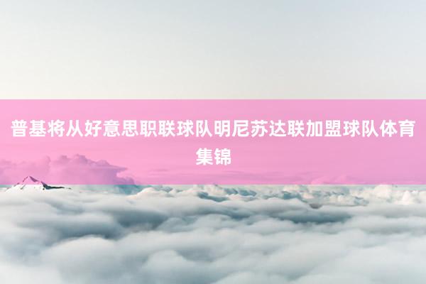 普基将从好意思职联球队明尼苏达联加盟球队体育集锦