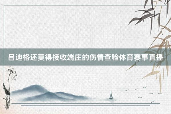吕迪格还莫得接收端庄的伤情查验体育赛事直播