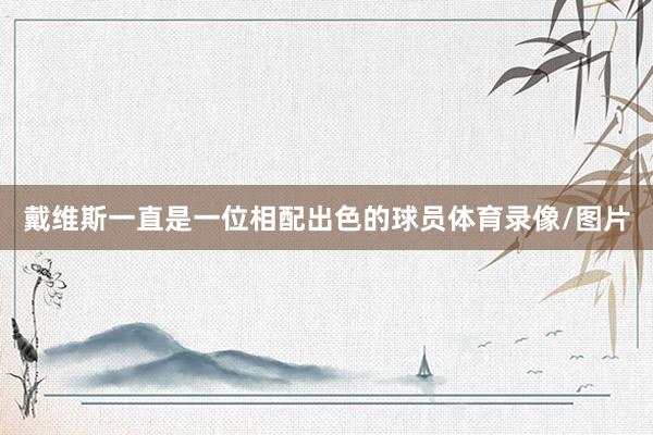 戴维斯一直是一位相配出色的球员体育录像/图片