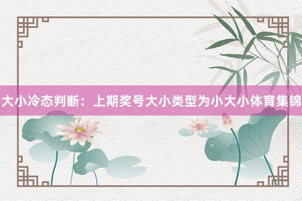 大小冷态判断：上期奖号大小类型为小大小体育集锦
