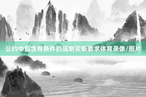 公约中包含有条件的强制买断要求体育录像/图片