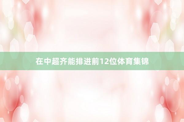在中超齐能排进前12位体育集锦