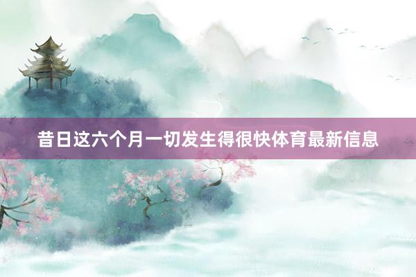 昔日这六个月一切发生得很快体育最新信息