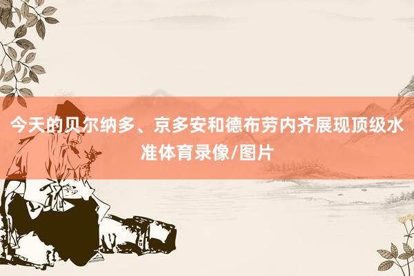 今天的贝尔纳多、京多安和德布劳内齐展现顶级水准体育录像/图片