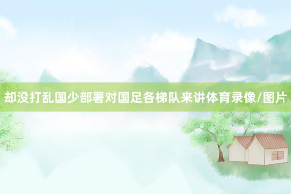 却没打乱国少部署对国足各梯队来讲体育录像/图片
