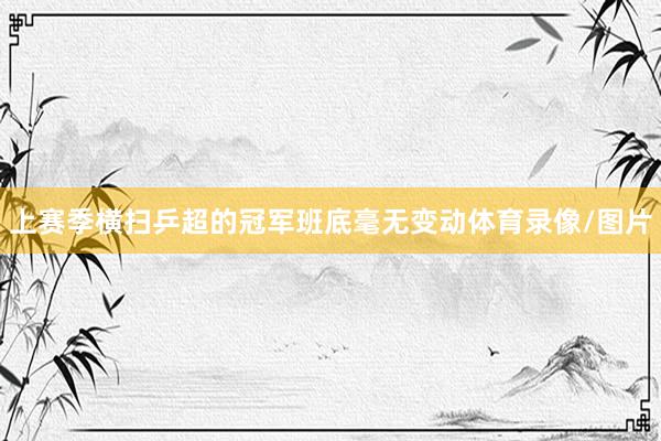 上赛季横扫乒超的冠军班底毫无变动体育录像/图片