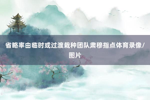 省略率由临时或过渡栽种团队肃穆指点体育录像/图片
