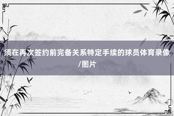 须在再次签约前完备关系特定手续的球员体育录像/图片