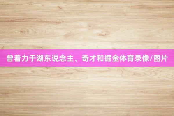曾着力于湖东说念主、奇才和掘金体育录像/图片
