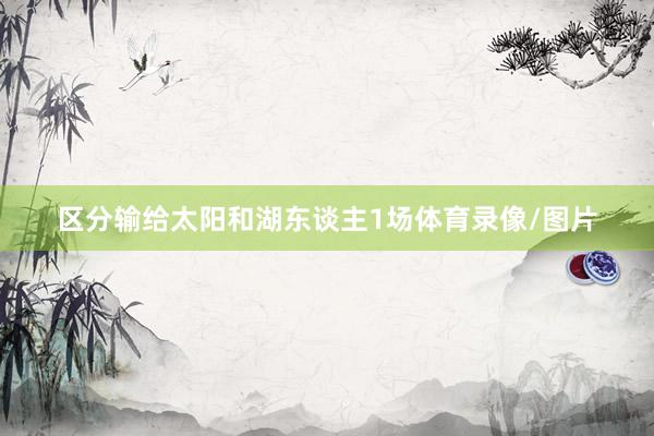 区分输给太阳和湖东谈主1场体育录像/图片
