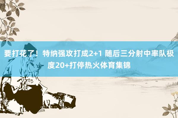 要打花了！特纳强攻打成2+1 随后三分射中率队极度20+打停热火体育集锦