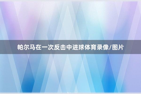 帕尔马在一次反击中进球体育录像/图片