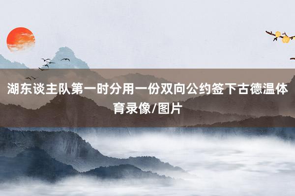 湖东谈主队第一时分用一份双向公约签下古德温体育录像/图片
