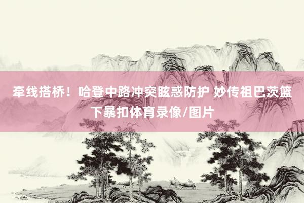 牵线搭桥！哈登中路冲突眩惑防护 妙传祖巴茨篮下暴扣体育录像/图片