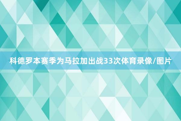 科德罗本赛季为马拉加出战33次体育录像/图片