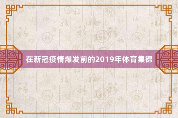 在新冠疫情爆发前的2019年体育集锦